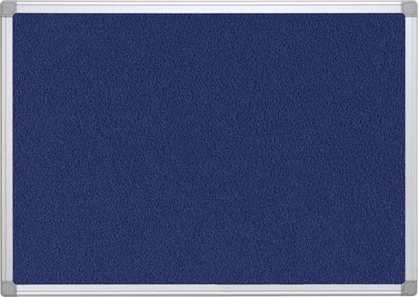 Tableau textile Q-connect avec cadre en aluminium 60 x 45 cm bleu