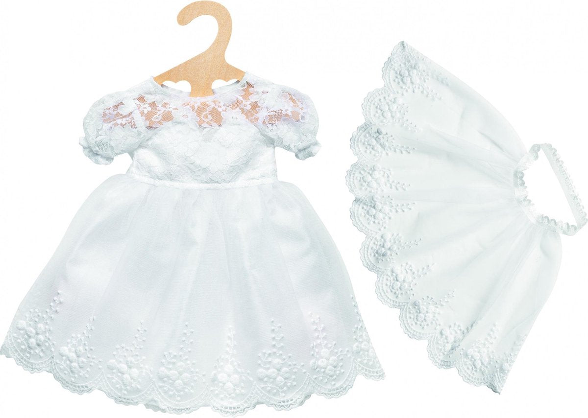 Robe de mariée de poupée Heless avec voile, 35-45 cm