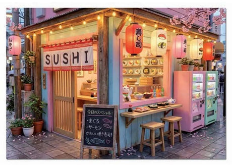 Puzzle Educa Kawaii Sushi 1000 pièces multicolores enfants