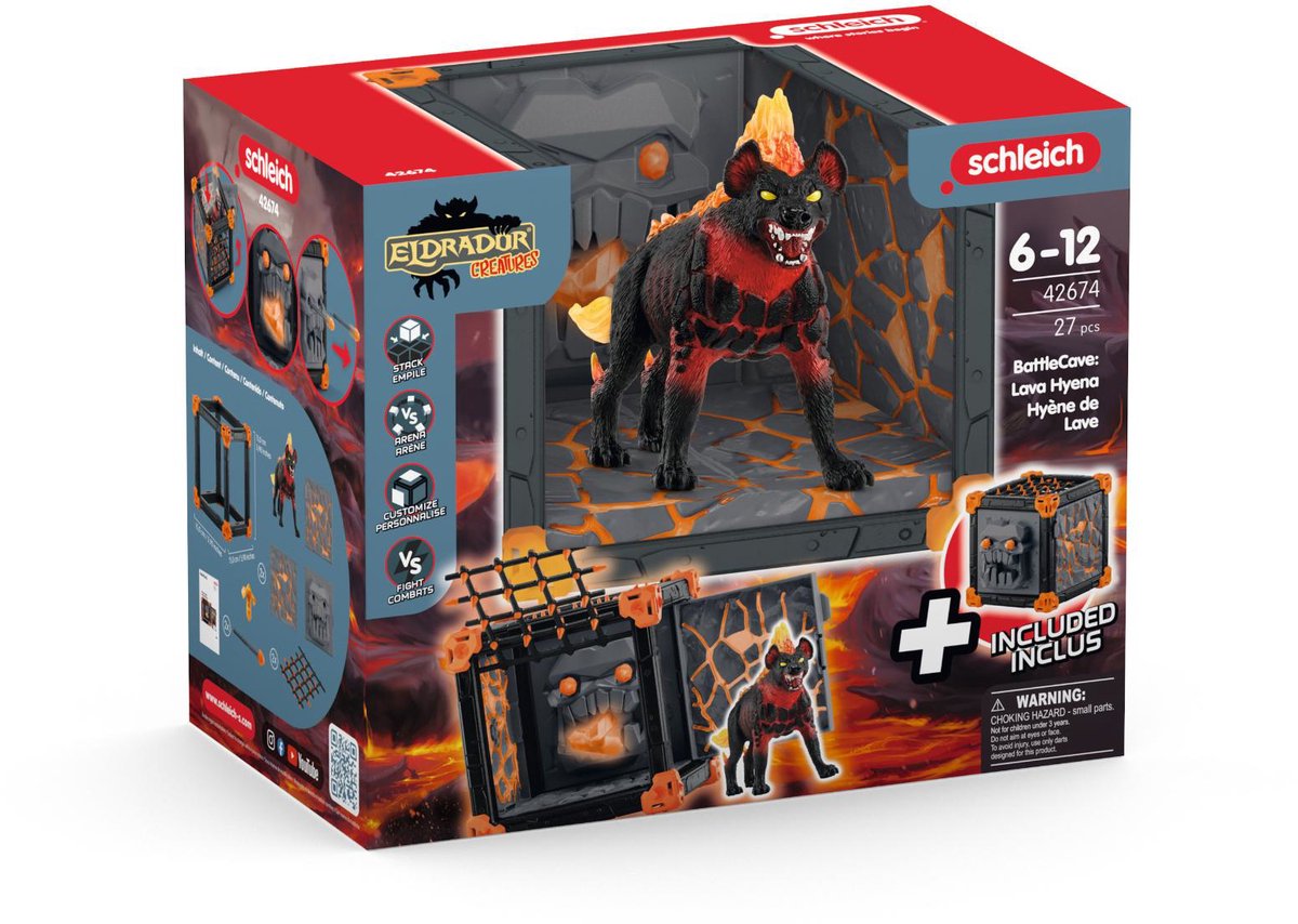 Schleich Eldrador Creatures Battlecave Hyène de lave - 42674