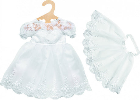 Robe de mariée de poupée Heless avec voile, 28-35 cm