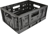 caisse de pliage en plastique petit 20 litres pliant noir