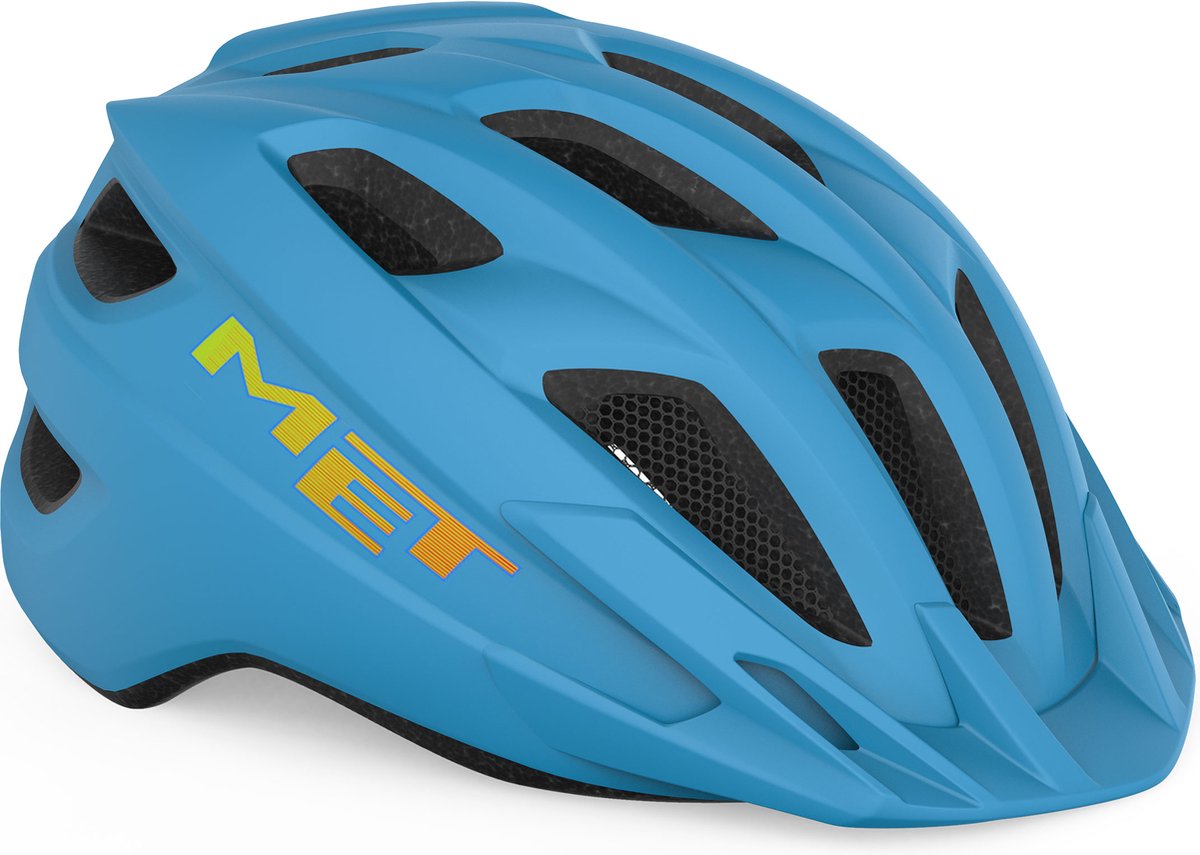 Avec crackerjack mips casque de vélo garçons filles - casque de vélo enfants - taille unique (52-57cm) - cyan mat