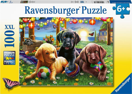 Ravensburger puzzle chien pique-nique - puzzle - 100 pièces