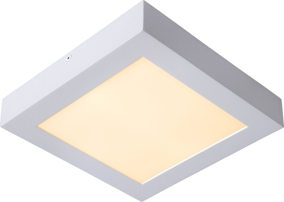Lucide brice-led - plafonnier (plafonnier) salle de bain - led dimmable - 1x22w 3000k - ip44 - blanc
