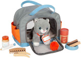 Small foot - peluche chat avec sac de transport et kit de soins
