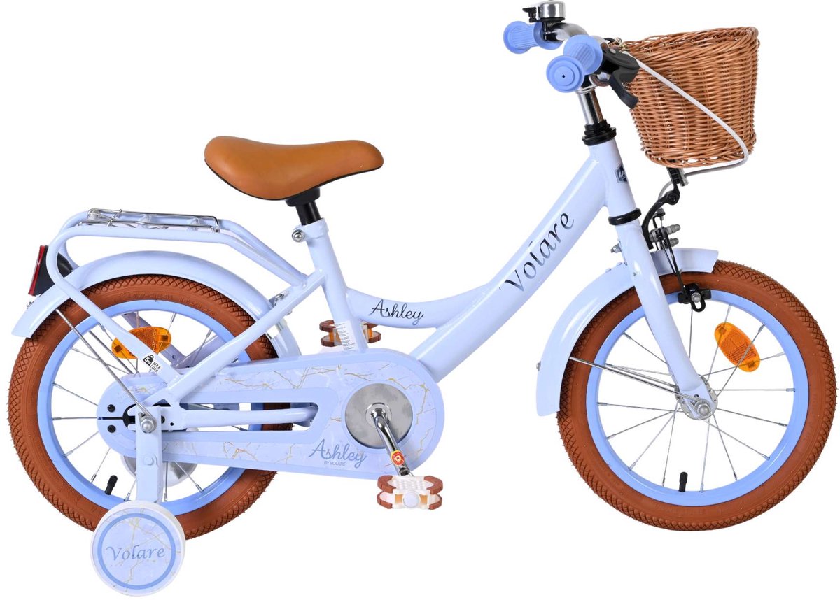 Vélo pour enfants Volare Ashley - filles - 14 pouces - bleu pastel
