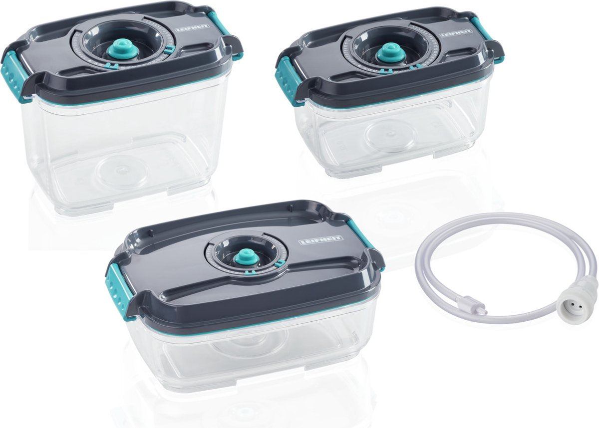 Leifheit Leifheit 3233 Récipients sous vide 3 pièces Noir Transparent