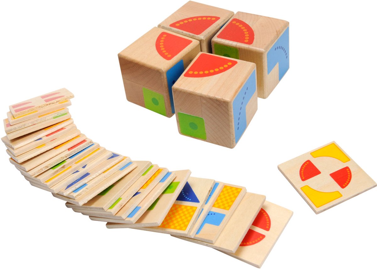 Cube de jeu motif en bois Goki