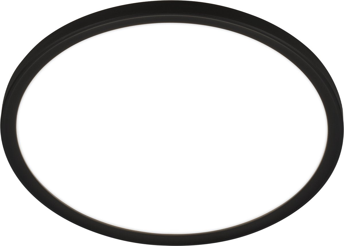 Briloner pulap - Lampe de salle de bain LED - plafonnier à éclairage indirect - lumière blanc neutre - ø29 x 4 cm - noir