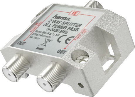 Hama 00205231, répartiteur de câble, 5 - 2400 MHz, argent, femelle, 20 dB, 1 pièce(s)