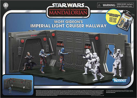 Hasbro star wars - couloir du croiseur léger de moff Gideon + corsaire mandalorien - collection vintage 10cm