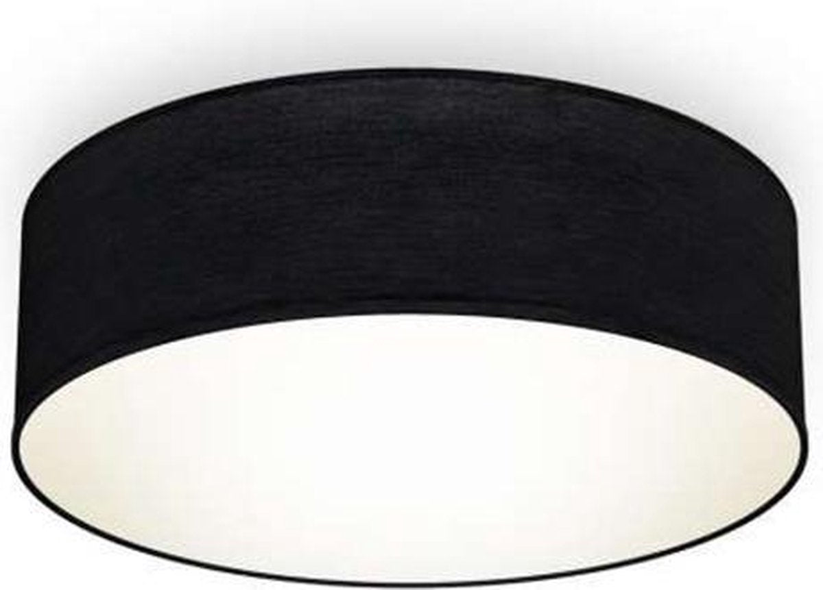 Briloner b.k.licht - plafonnier - lampe de salon décorative en tissu - noir - culot E27 - rond - ø30cm