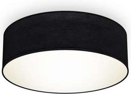 Briloner b.k.licht - plafonnier - lampe de salon décorative en tissu - noir - culot E27 - rond - ø30cm
