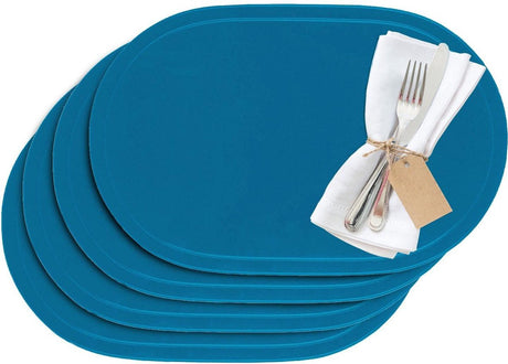 Westmark lot de 4 sets de table, 45,5 x 29 cm, vinyle, bleu clair, collection saleen : fun
