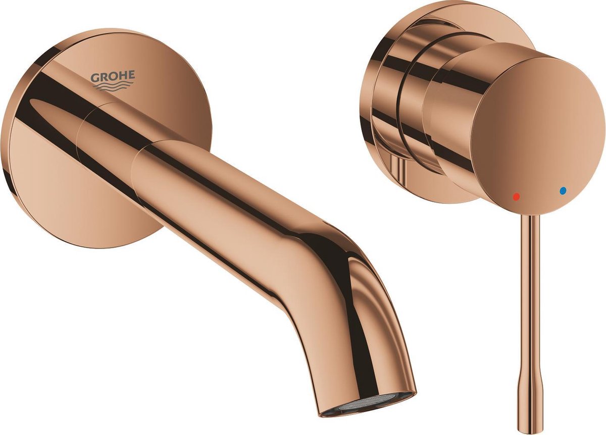Grohe essence nouveau robinet de lavabo mural à encastrer - set de finition - set à encastrer exclusif - coucher de soleil chaud (bronze) - 19408da1
