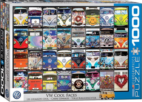 Eurographics volkswagen - vw cool faces - 1000 pièces 68×48cm (l×h) - puzzle