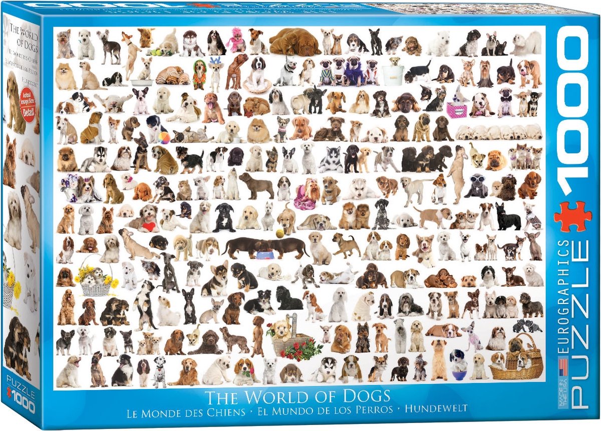 Eurographics - le monde des chiens - 1000 pièces 68×48cm (l×h) - puzzle