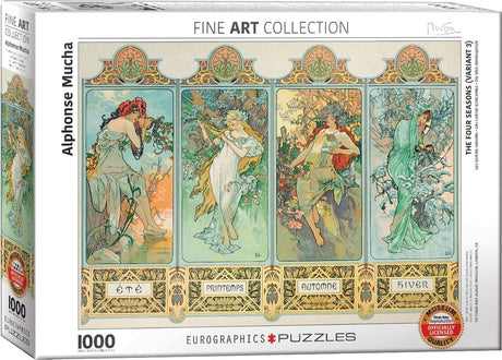 Eurographics - les quatre saisons [les quatre saisons] - alphonse maria mucha - 1000 pièces 68×48cm (l×h) - puzzle d'art