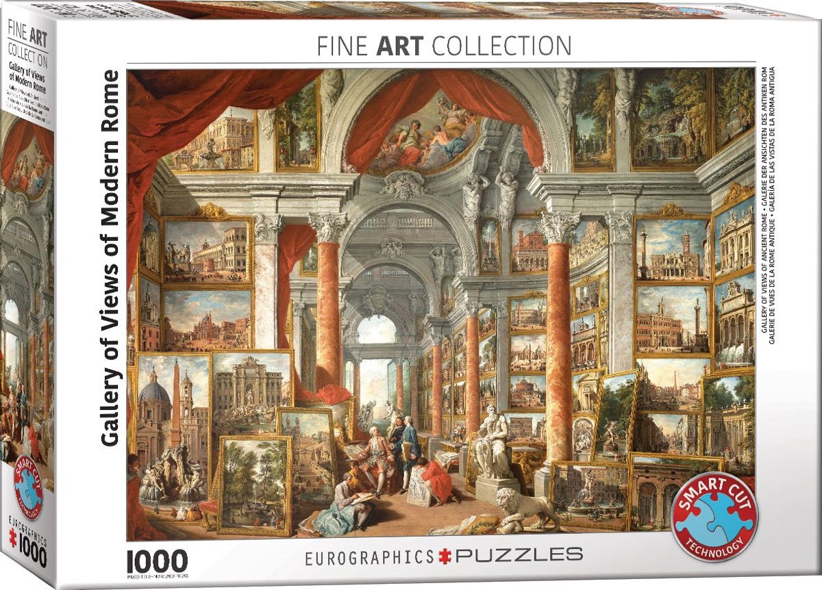 Eurographics - galerie de visages de la Rome moderne [galleria di vedute di roma moderna] - giovanni panini - 1000 pièces 68×48cm (l×h) - puzzle d'art