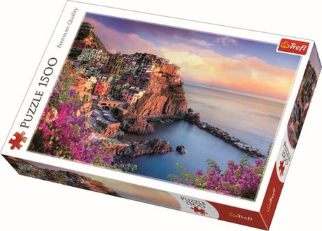 Puzzle Trefl 1500 pièces - vue manarola - paysage.