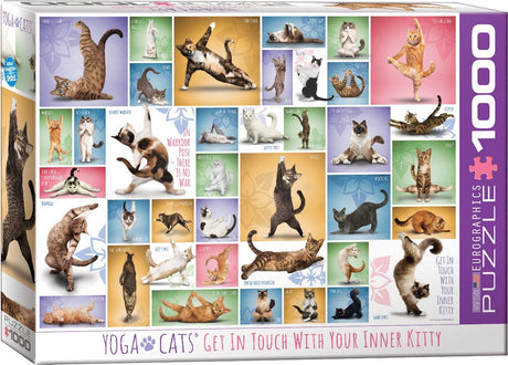 Eurographics - chats de yoga [chats de yoga] - 1000 pièces 68×48cm (l×h) - puzzle