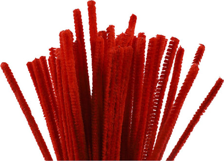 Creativ company cc fil chenille 6 mm rouge 50 pièces