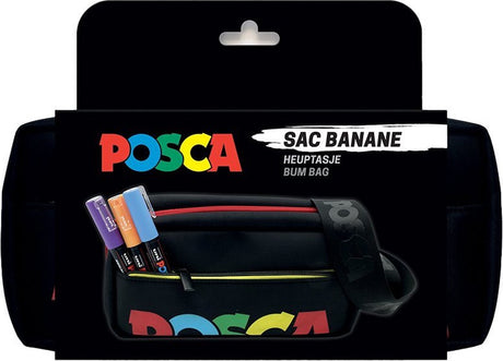 Sac banane Posca - pochette portable - fermeture éclair - ovale