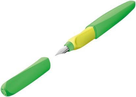 Stylo plume Pelikan twist - vert fluo - incl. 2 cartouches supplémentaires