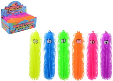 Jouet fidget ver moelleux Johntoy 50 cm multicolore.
