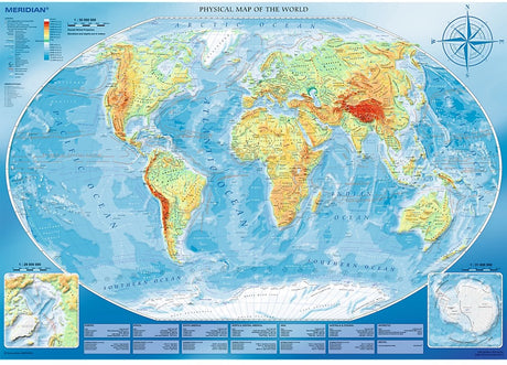 Puzzle Trefl grande carte du monde physique 4000 pièces en carton éducatif.