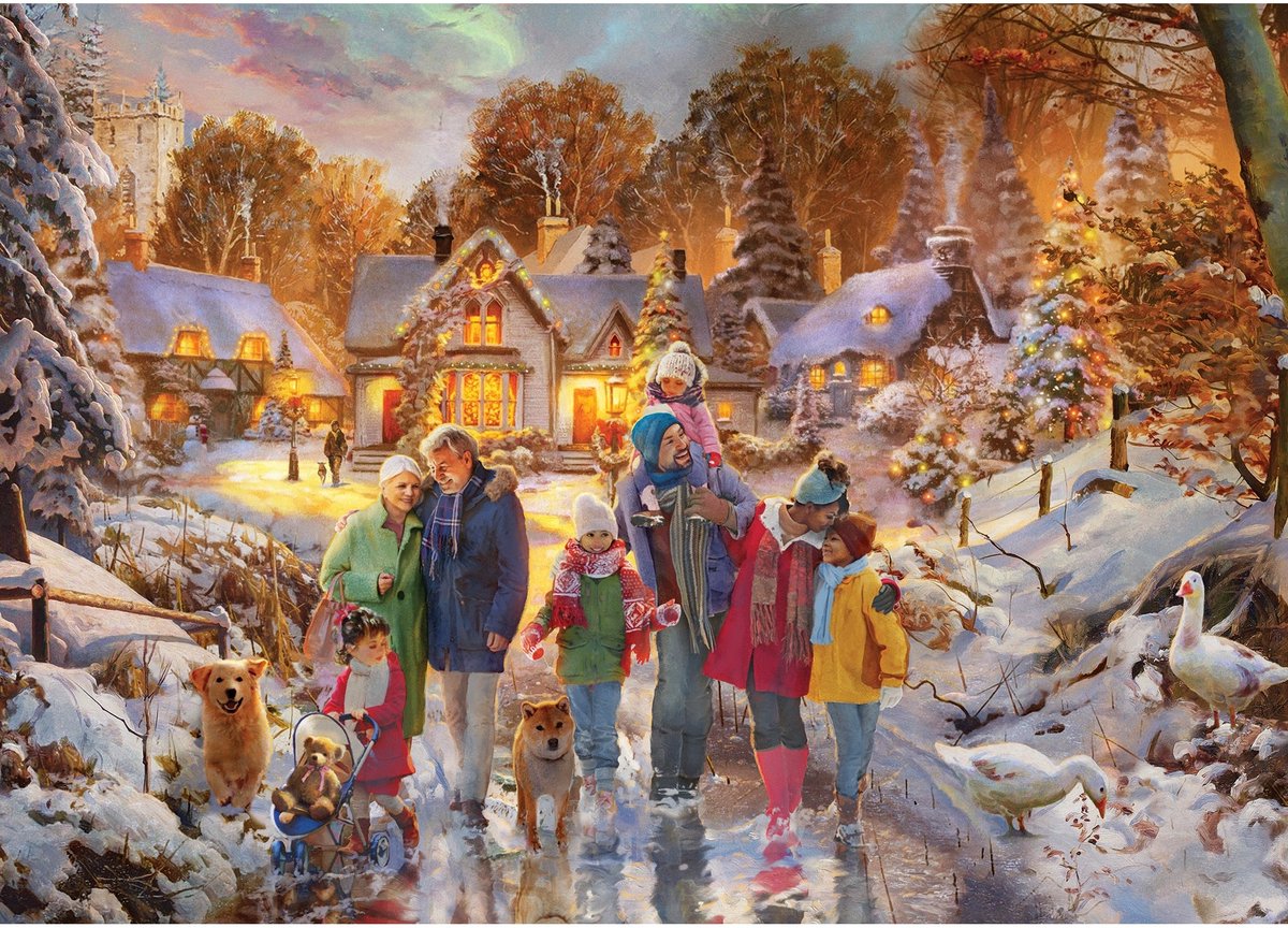 Gibsons - Promenade du lendemain de Noël (par Simon Mendez) - 500 pièces 48×34cm (l×h) - puzzle pour adultes