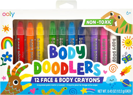 Ooly - griffonnages corporels - crayons pour le corps pour le visage - facilement lavables