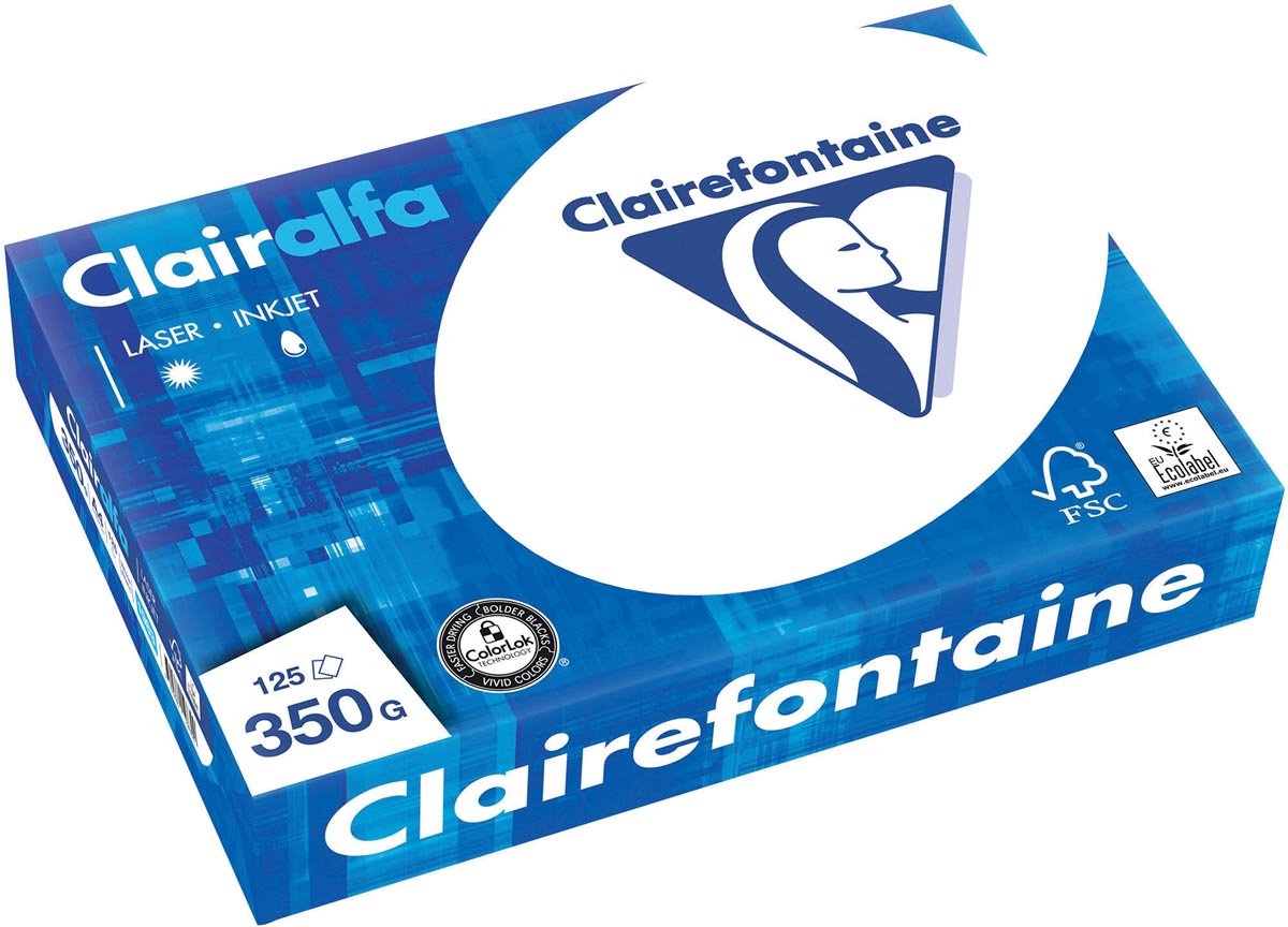Clairefontaine papier clairalfa a4 350g 125v