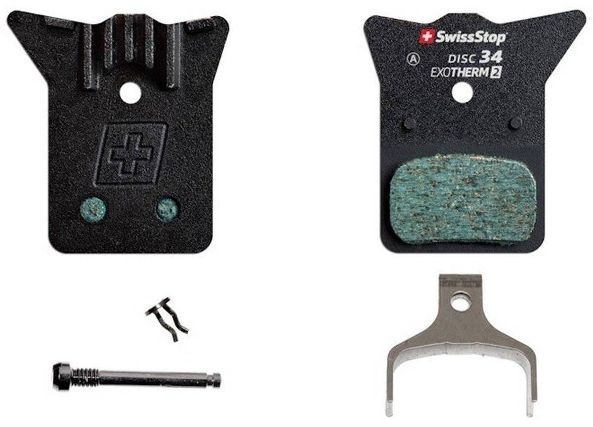 Swissstop - jeu de plaquettes de frein disque 34 exotherm2 - shimano, trp, tektro, rever