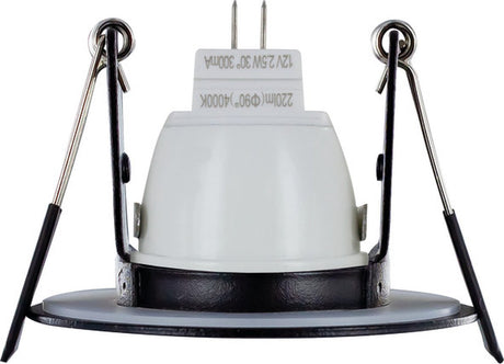 Mini spot encastrable intégral noir ip65 | taille de coupe 4,5 cm | pour mr11 gu4 ou par11 gu10 ø3,5cm