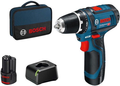 Perceuse-perceuse sans fil Bosch bleue gsr 12v-15 | Batterie lithium-ion 12 V 2,0 Ah - 060186810f