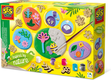 Ses moulage en relief botanique + peinture
