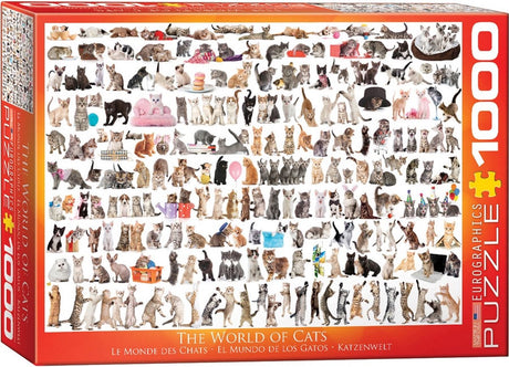 Eurographics - le monde des chats - 1000 pièces 68×48cm (l×h) - puzzle