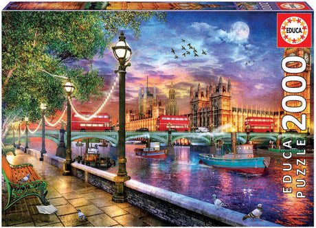 Educa - puzzle - 2000 pièces - coucher de soleil à Londres