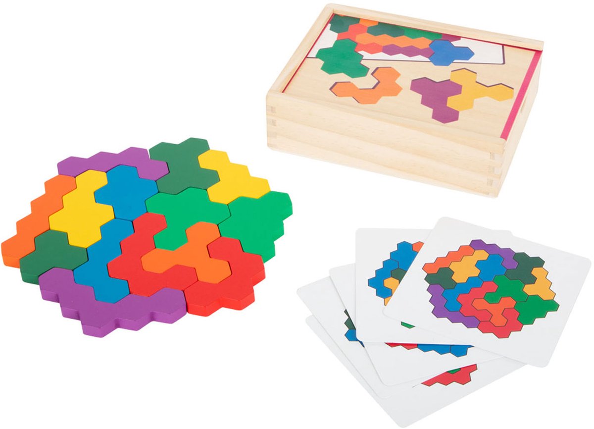 Small foot - puzzle forme hexagonale en bois
