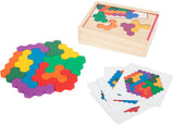Small foot - puzzle forme hexagonale en bois