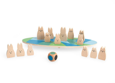 Bs jouets jeu d'équilibre en bois lapins