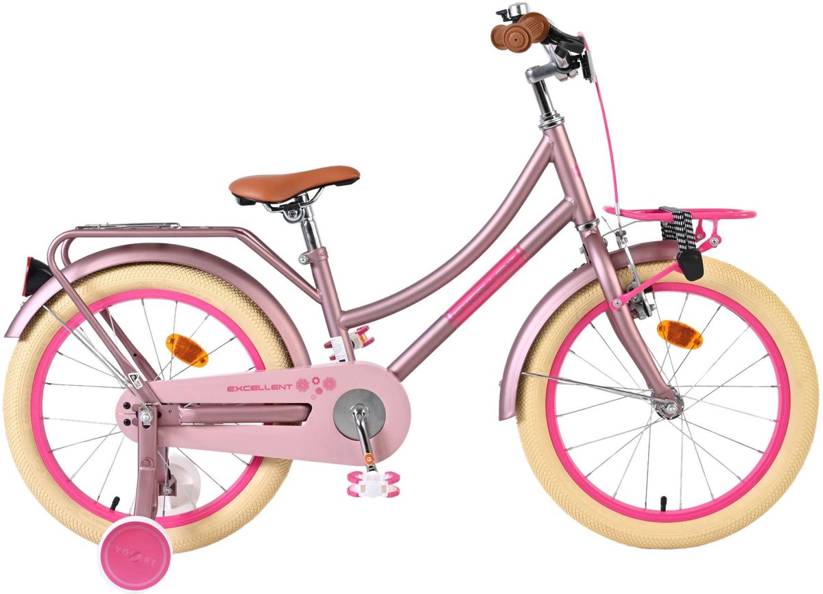 Volare Excellent vélo pour enfants - Girls - 18 pouces - blanc - 95% assemblé