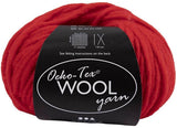 Fil de laine Creativ company rouge - fil à tricoter 50 m pour le crochet et le bricolage.