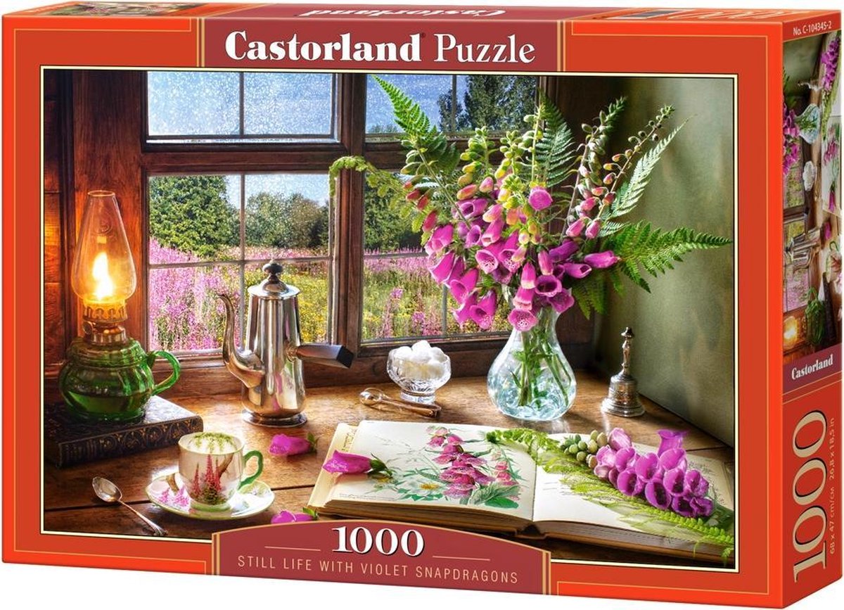 Castorland nature morte aux mufliers violets – puzzle – 1 000 pièces – finition satinée – ajustement parfait – qualité européenne