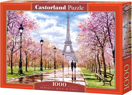 Castorland Promenade romantique à Paris – puzzle – 1 000 pièces – finition satinée – ajustement parfait – qualité européenne