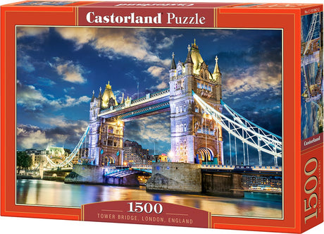 Castorland Tower Bridge, Londres, Angleterre – puzzle – 1 500 pièces – finition satinée – ajustement parfait – qualité européenne