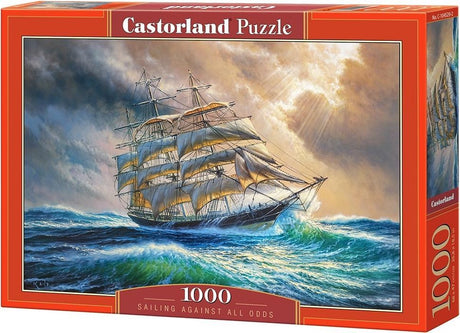 Castorland navigue contre vents et marées - puzzle - 1 000 pièces - finition satinée - ajustement parfait - qualité européenne