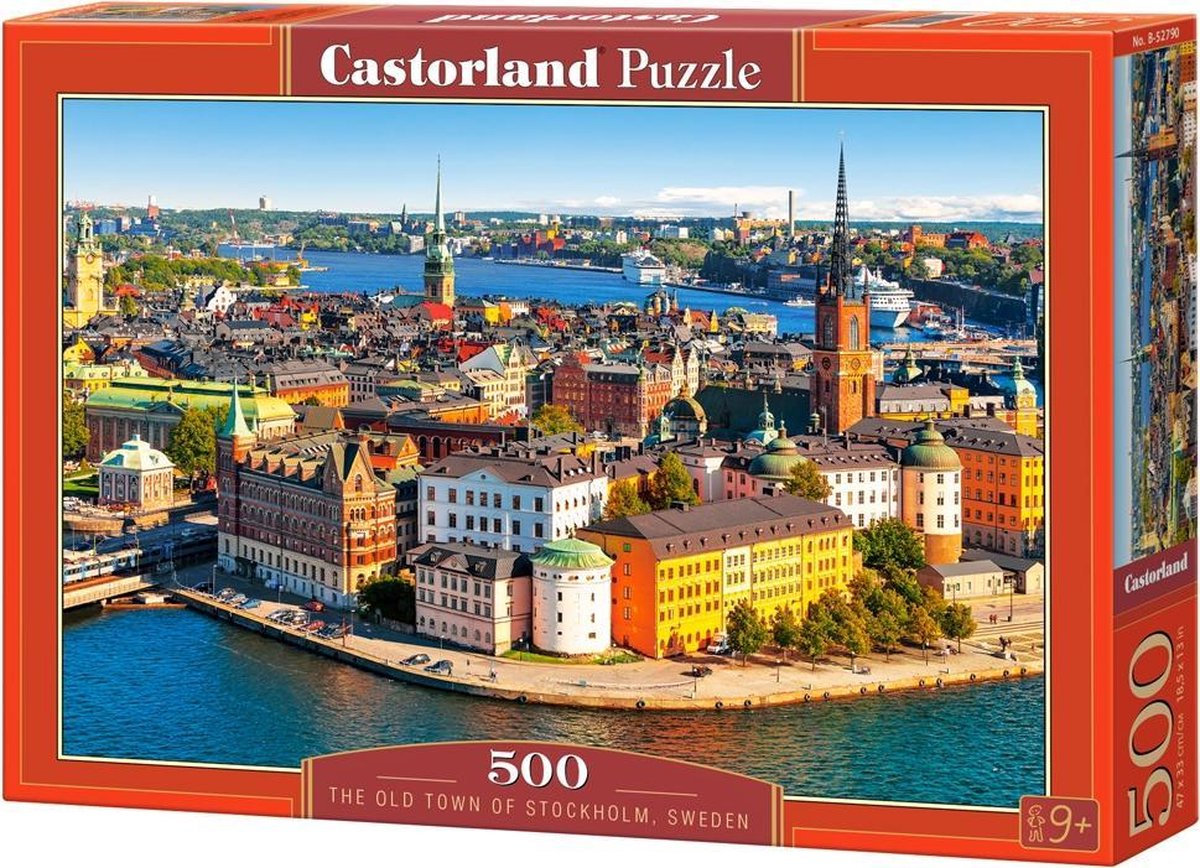 Castorland la vieille ville de Stockholm Suède – puzzle – 500 pièces – finition satinée – ajustement parfait – qualité européenne